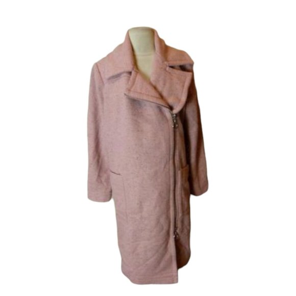 NWOT FREE PEOPLE PINK AUDREE OVERCOAT sz M - Picture 5 of 7